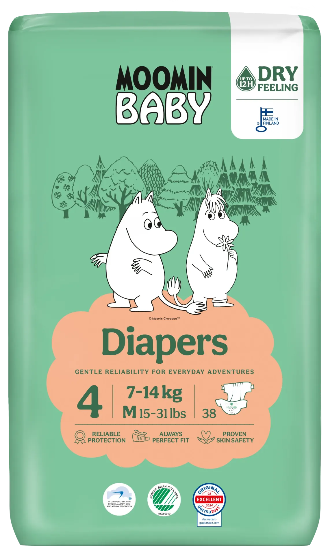 Moomin Baby luiers maat 4   38 pcs. 7-14 kg