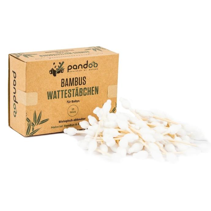 Pandoo bamboe baby wattenstaafjes 55 pcs.