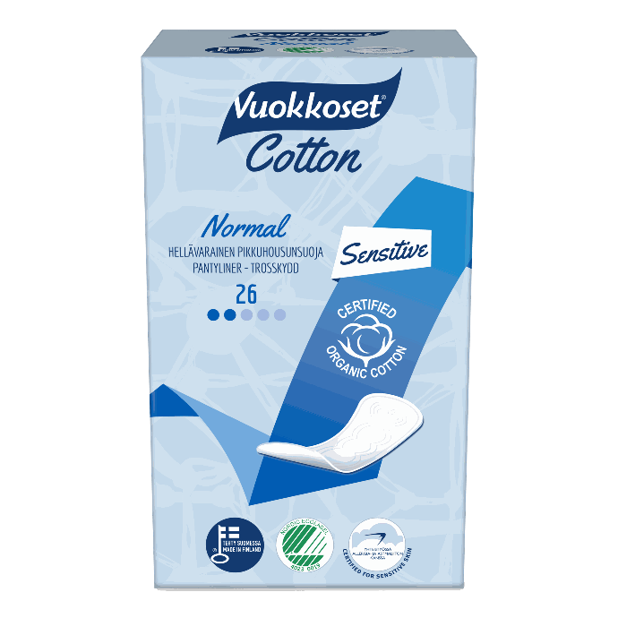 Vuokkoset maandverband Normal Wings cotton sensitive 12 pcs