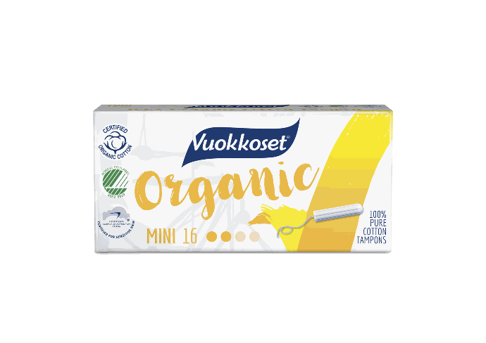 Vuokkoset tampons organic cotton mini 16 pcs