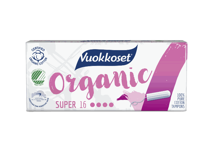 Vuokkoset tampons organic cotton super 16 pcs