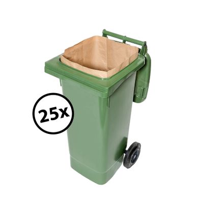 BioMat composteerbare papieren afvalzak 1-laags 25 x 240 liter