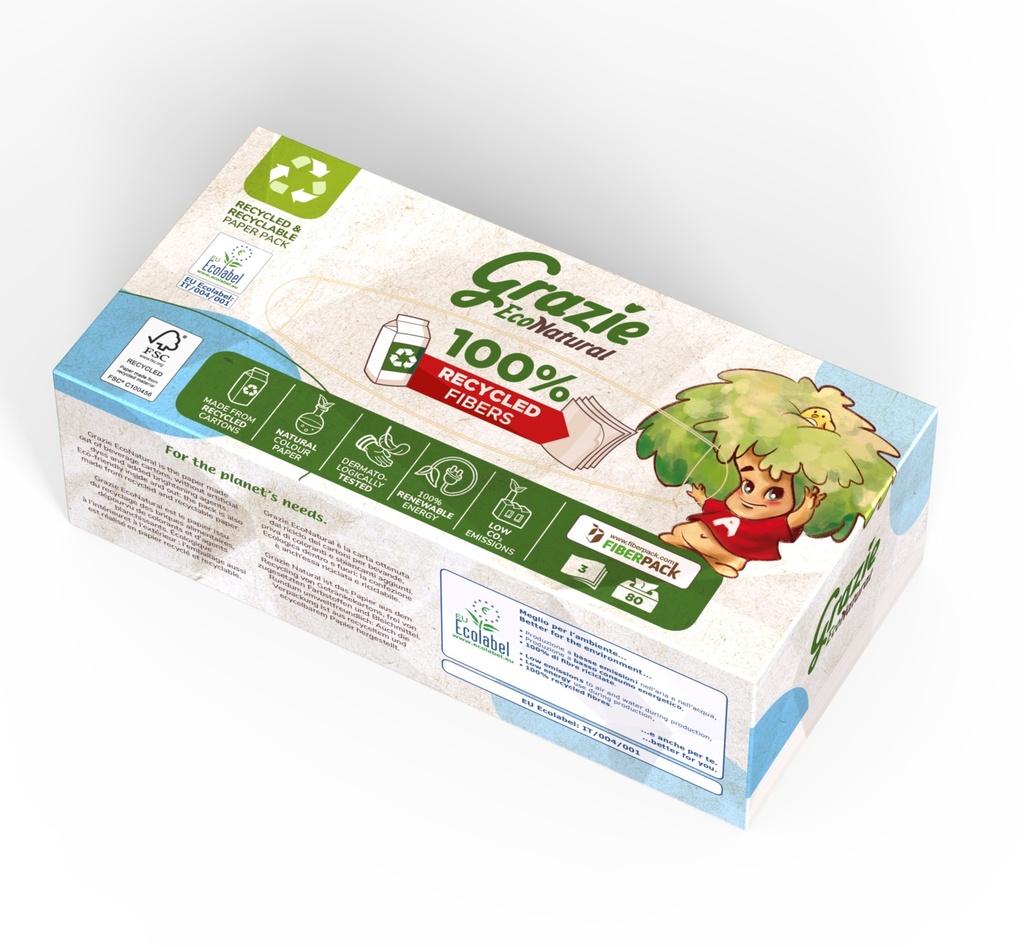 [841162G] Grazie Natural 80 tissues 3 laags