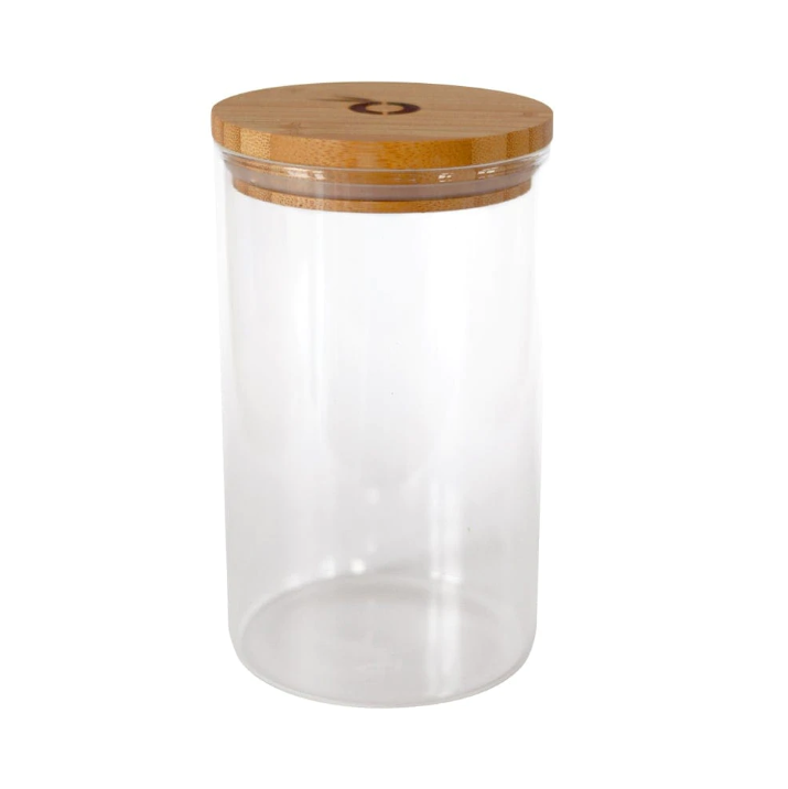 [POGJ002] Pandoo glazen voorraadpot met bamboe deksel 1000 ml