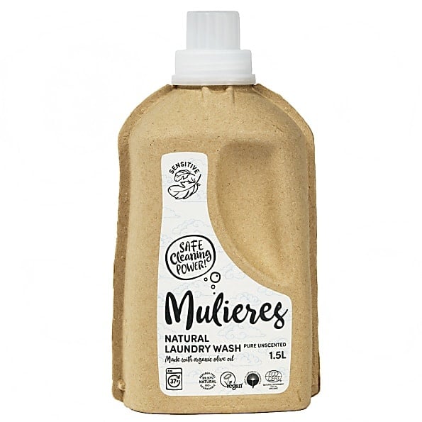 Mulieres natuurlijk vloeibaar wasmiddel Pure Unscented 1,5 l