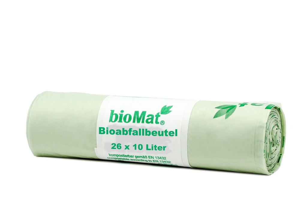 [BBH-10-26] BioMat composteerbare afvalzakken met handvaten 26 x 10 liter