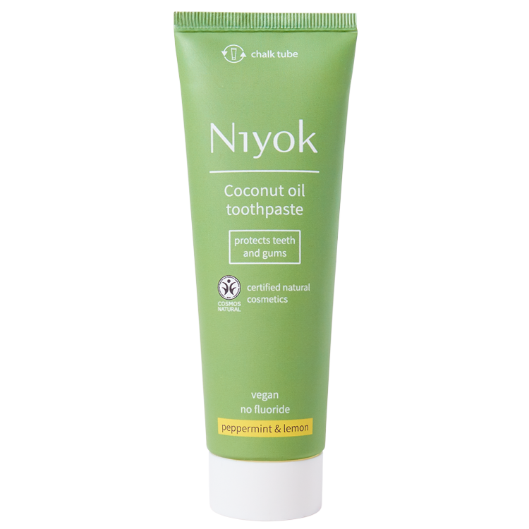 Niyok Kokosolie Tandpasta – Pepermunt & Citroen, 75 ml