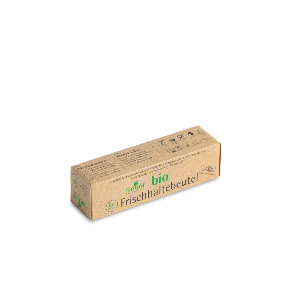[SB-6-20-NB] Natura compostable foodbags 20 x 6 liter