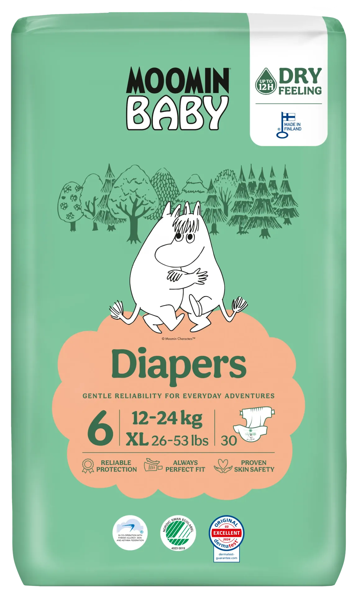 [MoominB6] Moomin Baby luiers maat 6   30 pcs. 12-24 kg