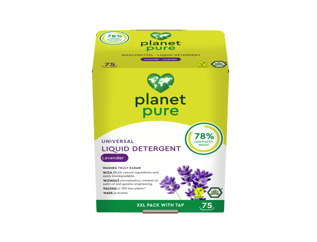 [WL75BB] Planet Pure universeel vloeibaar wasmiddel lavendel zak in doos 3L