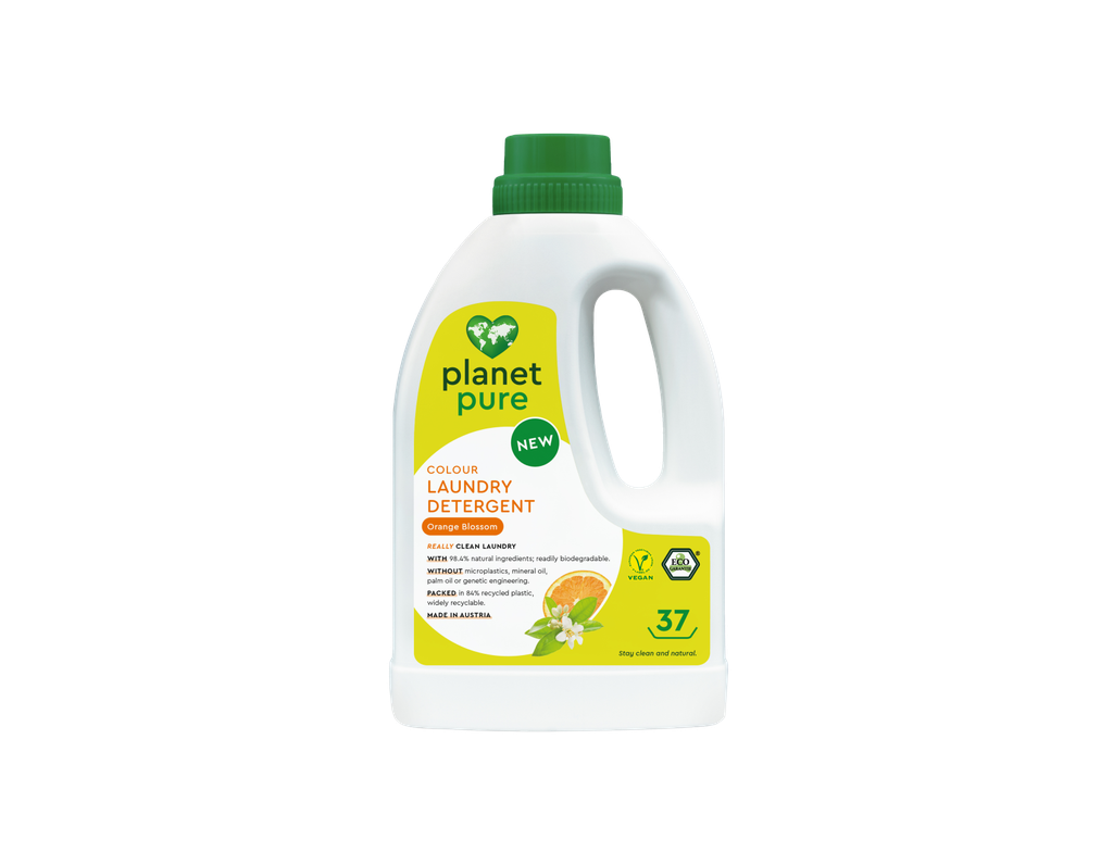[WOB37] Planet Pure vloeibaar wasmiddel voor de gekleurde was Orange Blossom 1,48L