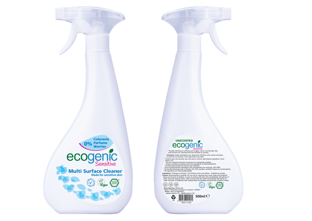 Ecogenic Sensitive Allesreiniger Spray 500ml – Ongeparfumeerd, Spray 500 ml