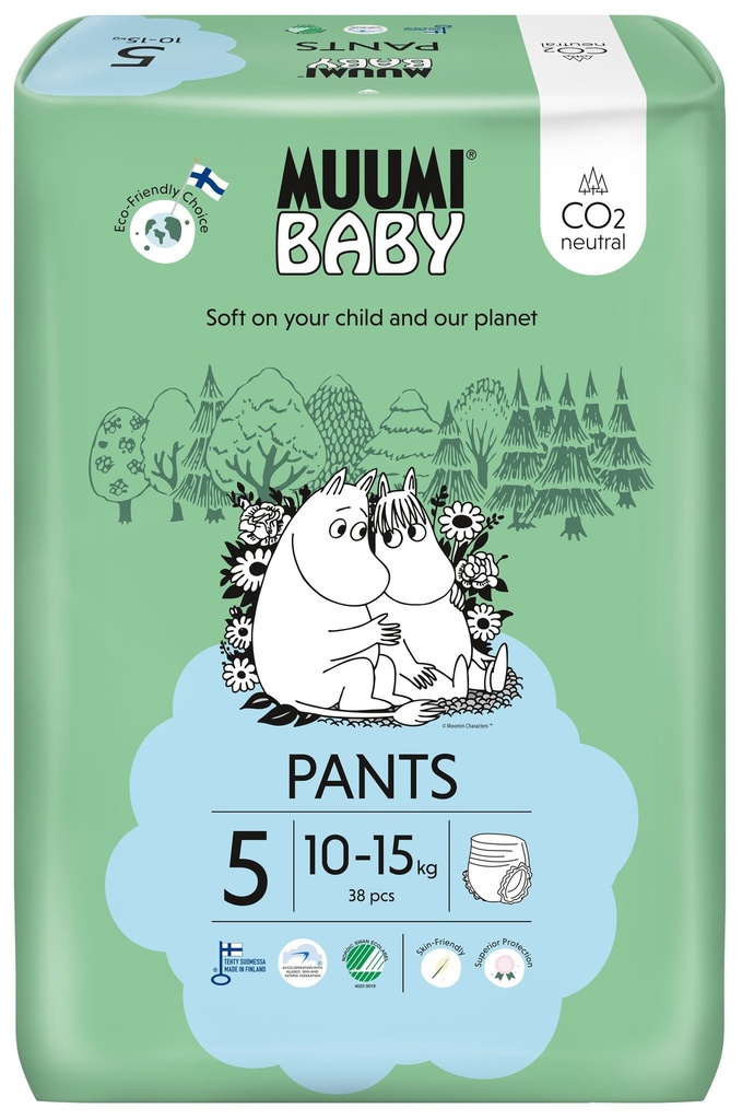 [MuumiW5] Muumi / Moomin Baby 5 luierbroekjes 38 pcs. 10-15 kg