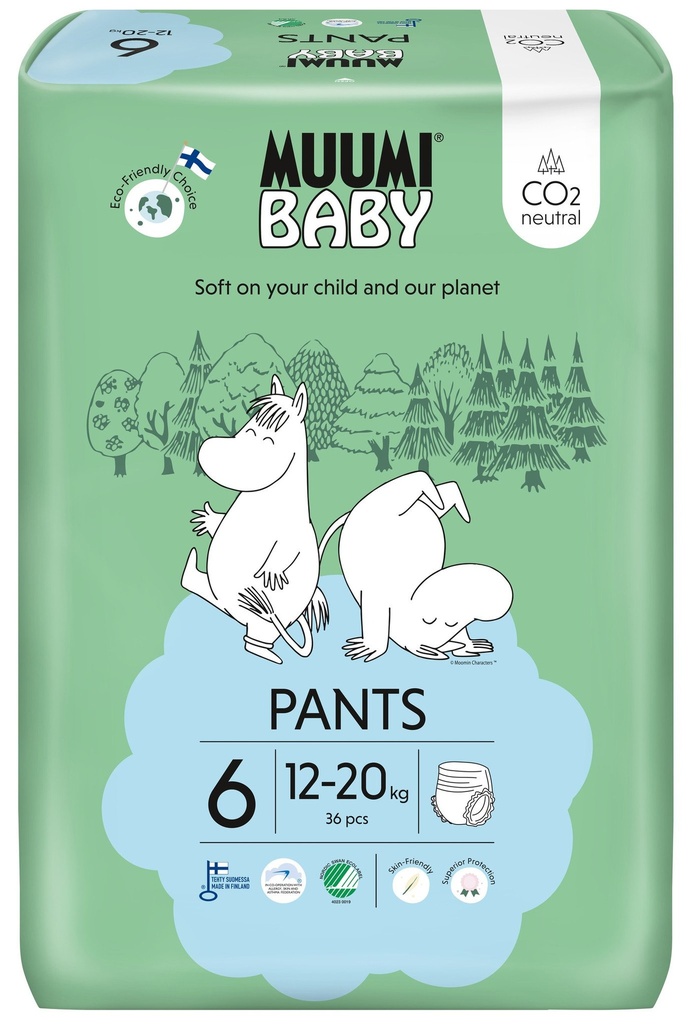 Muumi Baby 6 luierbroekjes 36 pcs. 12-20 kg