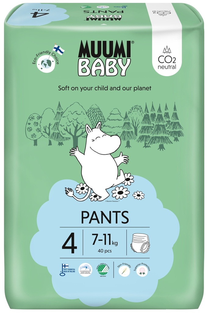 Muumi / Moomin Baby 4 luierbroekjes 40 pcs. 7-11 kg