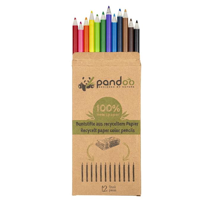 Pandoo kleurpotloden van gerecycled papier