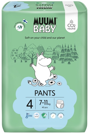 [MuumiW4] Muumi / Moomin Baby 4 luierbroekjes 40 pcs. 7-11 kg