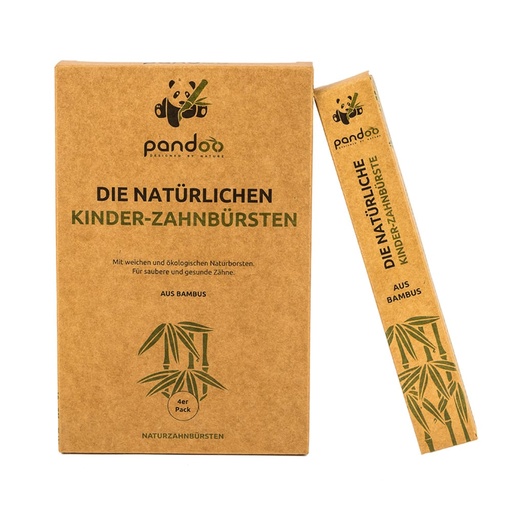 [POBCTB04] Pandoo bamboe kindertandenborstels 4-pack