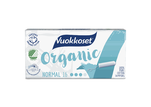[88925] Vuokkoset tampons organic cotton regular 16 pcs