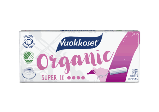 [88935] Vuokkoset tampons organic cotton super 16 pcs