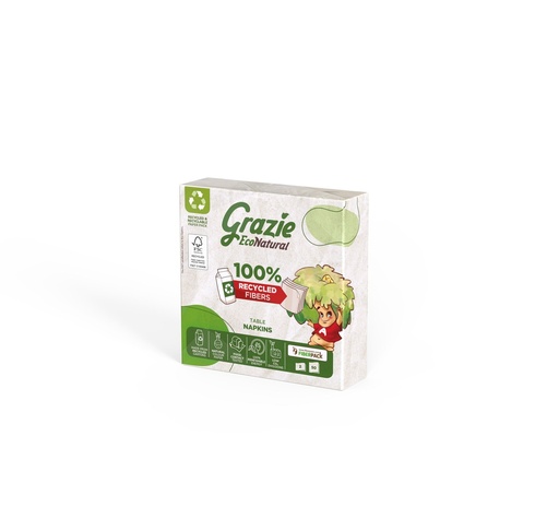 [832362T] Grazie Natural 50 servetten 2 laags