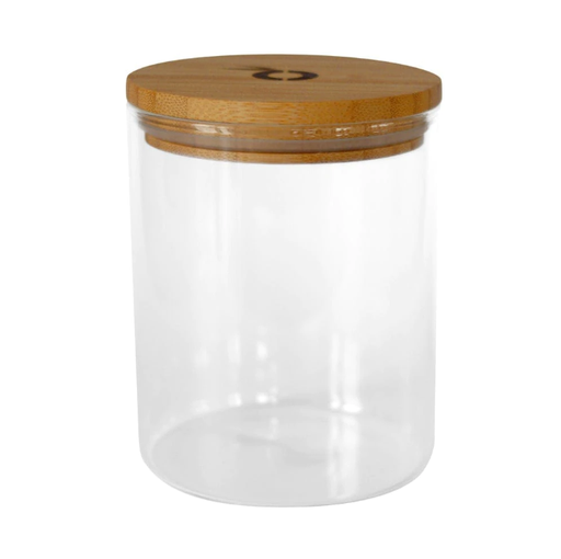 [POGJ003] Pandoo glazen voorraadpot met bamboe deksel 800 ml