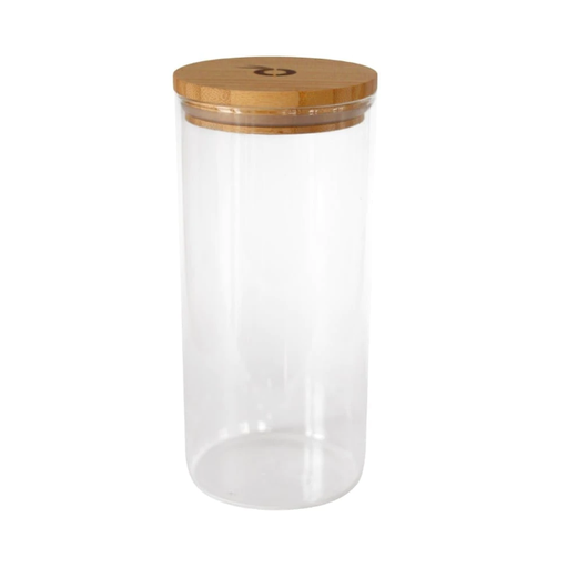 [POGJ001] Pandoo glazen voorraadpot met bamboe deksel 1300 ml