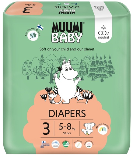 [MoominB3] Moomin Baby luiers maat 3   48 pcs. 5-8 kg