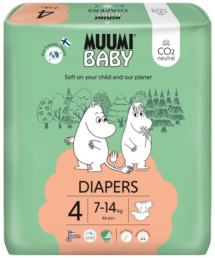 [MoominB4] Moomin Baby luiers maat 4   42 pcs. 7-14 kg