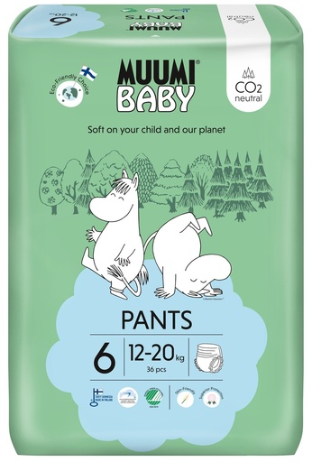 [MuumiW6] Muumi / Moomin Baby 6 luierbroekjes 36 pcs. 12-20 kg