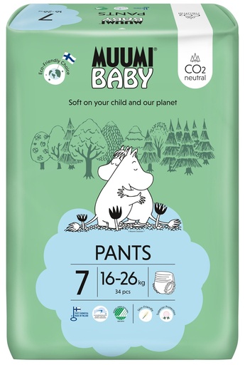 [MuumiW7] Muumi / Moomin Baby 7 luierbroekjes 34 pcs. 16-26 kg